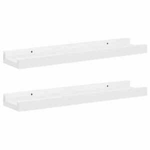 vidaXL Estantes de pared 2 unidades blanco brillo 40x9x3 cm