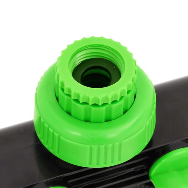 vidaXL Adaptador para grifo de 4 v&iacute;as ABS & PP verde negro 19,5x6x11cm