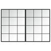 vidaXL Espejos de pared 2 uds metal negro 80x60 cm