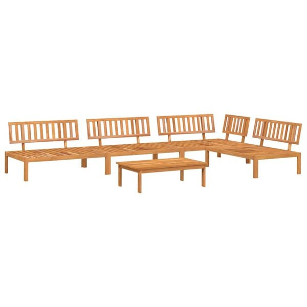 vidaXL Set de sof&aacute;s de palets de jard&iacute;n 5 pzas madera maciza de acacia