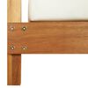 vidaXL Tumbona doble con cortinas y cojines madera maciza de acacia