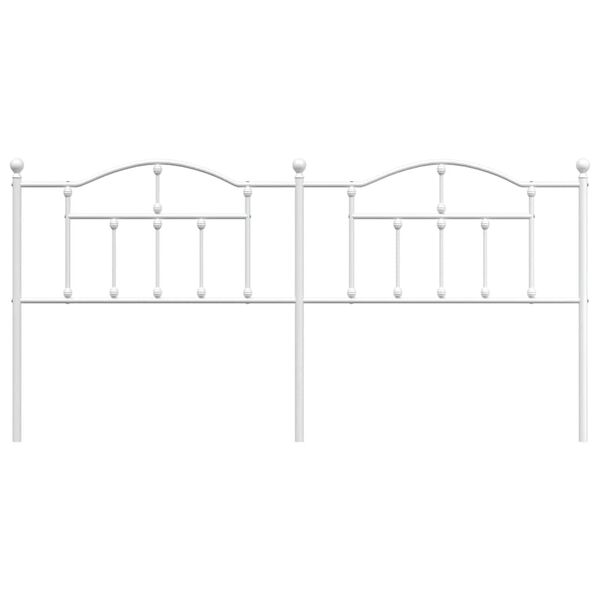 vidaXL Cabecero de repuesto de metal blanco 193 cm