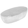 vidaXL Mesa de centro aluminio martillado plateado 100x50x28 cm