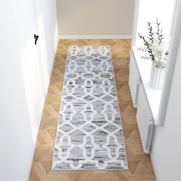 vidaXL Alfombra de pasillo lavable estampado poli&eacute;ster 80x300 cm