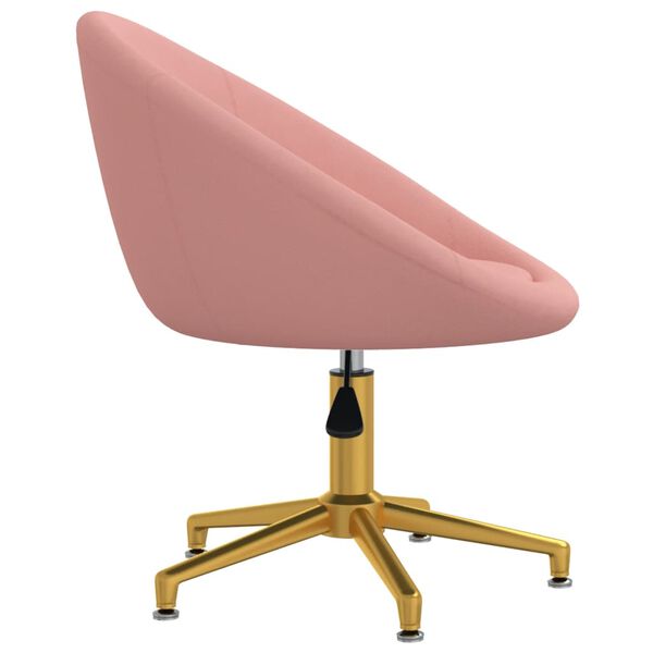 vidaXL Silla de comedor de terciopelo rosa