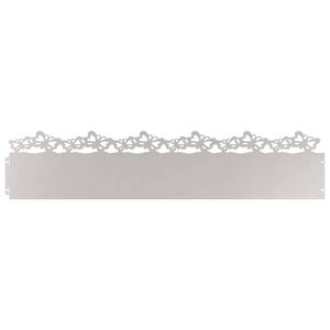 vidaXL Borduras para c&eacute;sped 10 pcs Plateado 103 x 0,05 x 22 cm