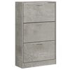 vidaXL Zapatero madera contrachapada gris hormig&oacute;n 63x24x103 cm
