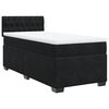 vidaXL Cama box spring con colch&oacute;n terciopelo negro 80x200 cm