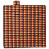 vidaXL Manta de picnic plegable terciopelo cuadros colores 200x200 cm