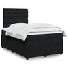 vidaXL Cama box spring con colch&oacute;n terciopelo negro 120x200 cm
