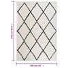 vidaXL Alfombra de pelo largo negro y crema 160x230 cm