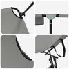 vidaXL Tumbona plegable con cojín 1-persona Gris 56 x 190 x 81cm tela