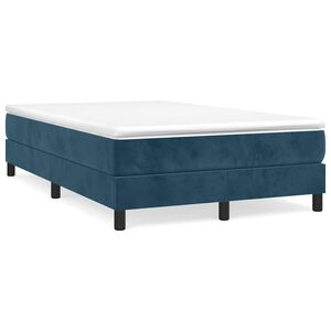 vidaXL Estructura de cama con somier terciopelo azul oscuro 120x200cm