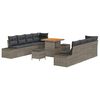 vidaXL Conjunto de sof&aacute;s de jard&iacute;n 11 uds. 10-N&uacute;mero de plazas Gris