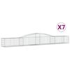 vidaXL Cestas de gaviones 7 uds forma de arco hierro 400x50x40/60 cm