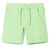 vidaXL Pantal&oacute;n corto infantil verde fl&uacute;or 128