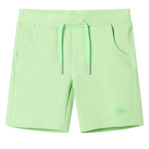 vidaXL Pantal&oacute;n corto infantil verde fl&uacute;or 128