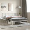 vidaXL Estructura cama sin colch&oacute;n con cabecero metal blanco 140x200cm