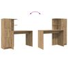 vidaXL Escritorio 2 pcs Roble artesanal