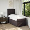 vidaXL Cama box spring con colch&oacute;n tela marr&oacute;n oscuro 90x190 cm