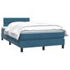 vidaXL Cama box spring con colch&oacute;n terciopelo azul oscuro 120x210 cm