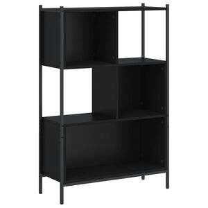vidaXL Estanter&iacute;a de madera de ingenier&iacute;a negra 72x28x109 cm