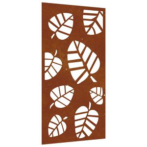 vidaXL Adorno de pared de jard&iacute;n acero corten dise&ntilde;o de hoja 105x55 cm