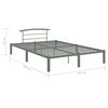 vidaXL Estructura de cama sin colch&oacute;n metal gris 160x200 cm