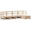 vidaXL Juego de sof&aacute;s de jard&iacute;n 5 piezas madera maciza de pino