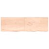 vidaXL Estante de pared madera maciza roble sin tratar 200x60x(2-4) cm
