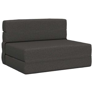 vidaXL Sof&aacute; Cama Plegable Gris oscuro 70 x 72 x 60 cm Tela