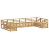 vidaXL Conjunto de sof&aacute;s de exterior 10 pcs Blanco 363 x 185,5 x 73 cm