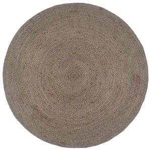 vidaXL Alfombra de yute tejida a mano redonda gris 180 cm