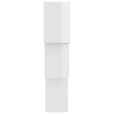 vidaXL Estante pared de cubo contrachapada blanco brillo 84,5x15x27 cm