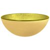 vidaXL Lavabo de vidrio templado dorado 30x12 cm