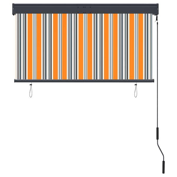 vidaXL Estor enrollable de exterior amarillo y azul 120x250 cm