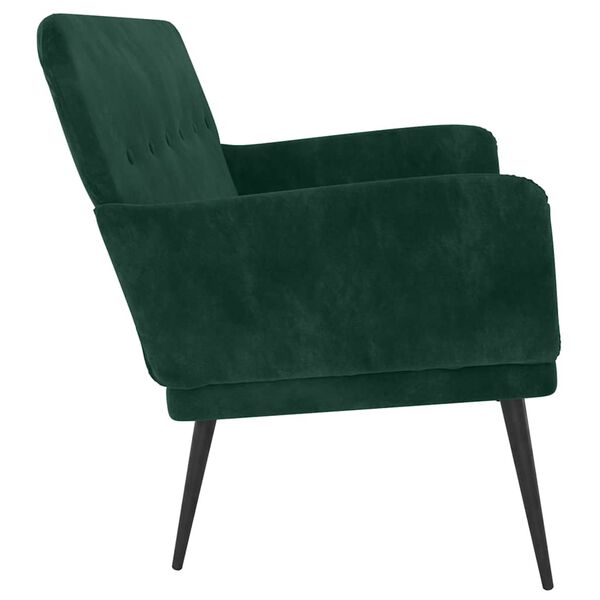 vidaXL Banco de terciopelo verde oscuro 108x79x79 cm