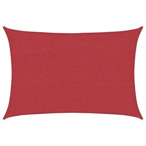 vidaXL Toldo de vela rojo HDPE 160 g/m&sup2; 3x4 m