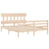 vidaXL Estructura de cama con cabecero madera maciza 160x200 cm