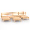 vidaXL Juego de muebles de jard&iacute;n 7 piezas madera maciza de pino