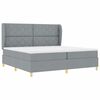 vidaXL Cama con Somier y Colch&oacute;n Gris Oscuro 90x190 cm de Tela tela