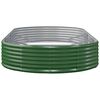 vidaXL Jardinera arriate acero galvanizado verde 296x140x36 cm