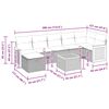 vidaXL Set de sof&aacute;s de jard&iacute;n y cojines 8 piezas rat&aacute;n sint&eacute;tico beige