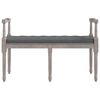 vidaXL Banco de tela gris oscuro 110x40x70 cm