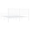 vidaXL Estructura cama sin colch&oacute;n con estribo metal blanco 200x200 cm