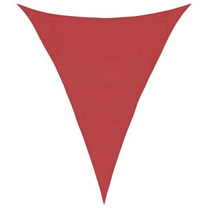 vidaXL Toldo de vela HDPE rojo 160 g/m&sup2; 3x4x4 m
