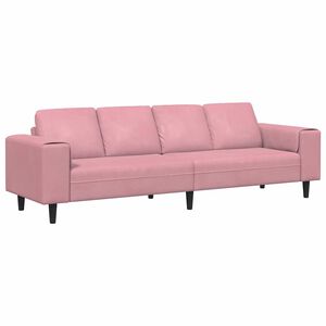 vidaXL Sof&aacute; de sala Rosa 250 x 77 x 76 cm