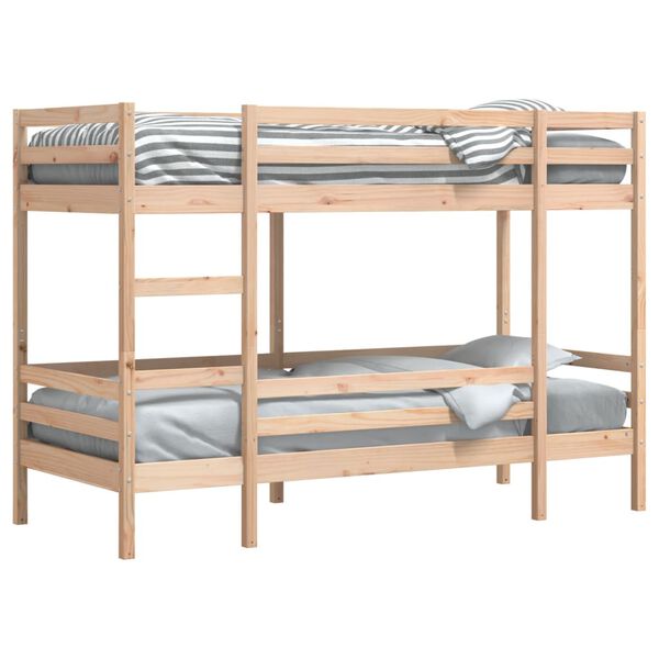 vidaXL Cama litera sin colch&oacute;n madera maciza de pino 90x190 cm