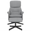 vidaXL Sill&oacute;n reclinable con reposapi&eacute;s tela gris claro