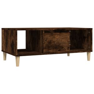 vidaXL Mesa de centro madera contrachapada roble ahumado 90x50x36,5 cm